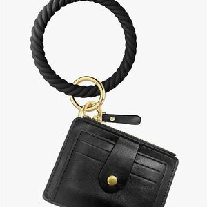 Idakekiy Wristlet Keychain, Silicon Key Ring Wallet Bracelets Card Holder Purse